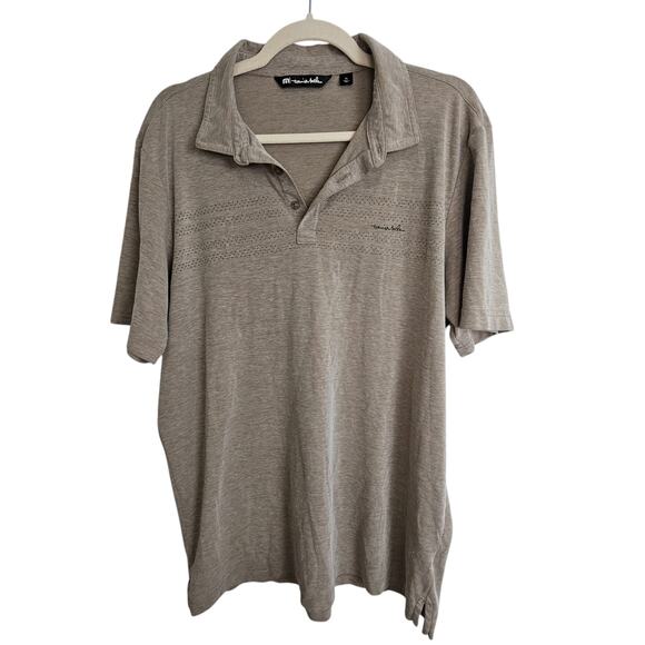 Travis Mathew Polo Short Sleeve Polo Shirt Pima Cotton Polo Shirt Men XL Brown - Picture 1 of 8